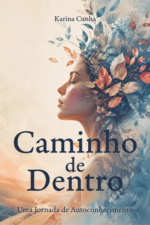 Capa clara com o perfil de uma mulher e folhagens saindo dos cabelos.